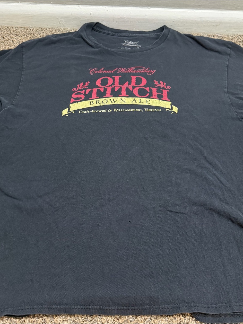 Virginia Old Stitch Brown Ale Graphic Tee - Black with Red & Yellow Print